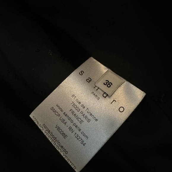 Sandro black blazer size 36 - Picture 3 of 6